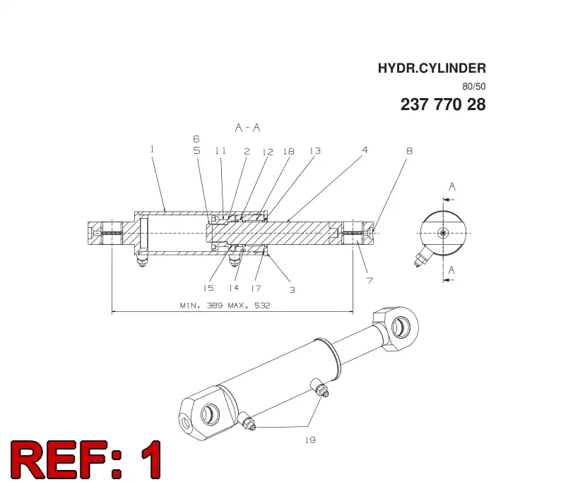 23776968 237 769 68 TUBE - Sandvik Technical Drawing