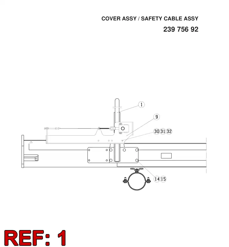23852318 238 523 18 SAFETY BAR - Sandvik Technical Drawing