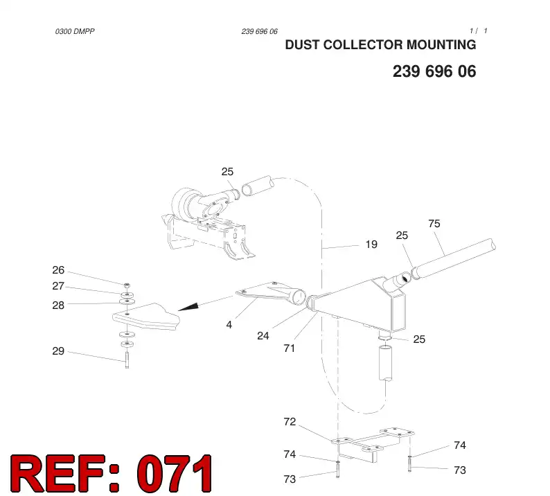 23897528 238 975 28 PRIMARY CYCLONE ASSY - Sandvik Technical Drawing