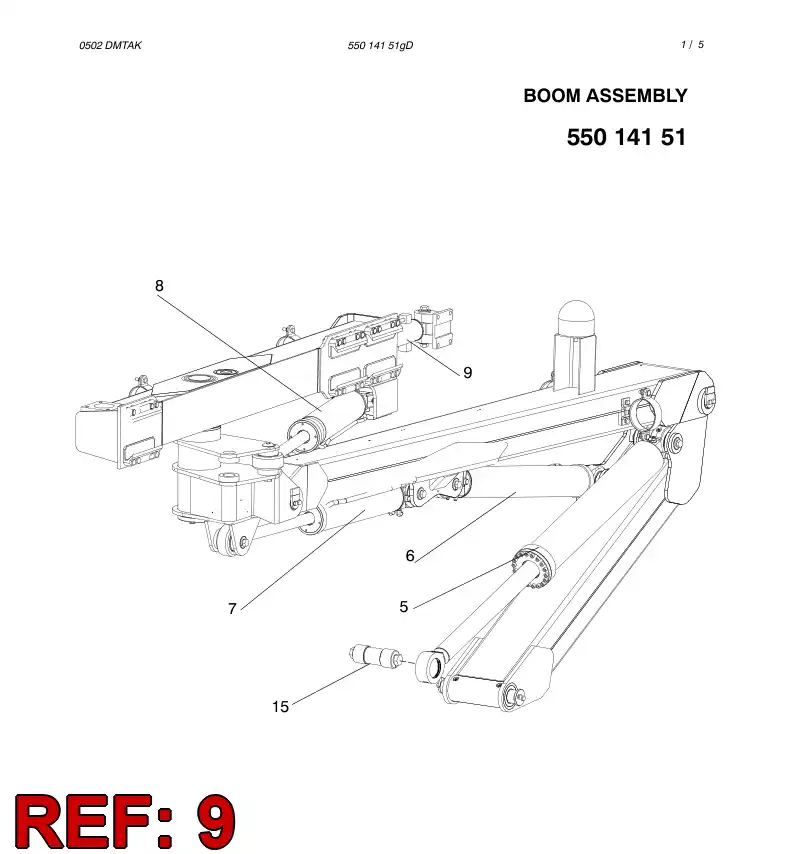23901798 239 017 98 HYDRAULIC CYLINDER - Sandvik Technical Drawing
