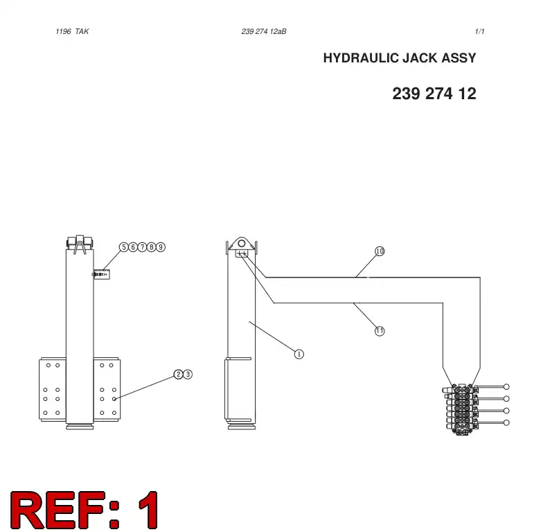 23927398 239 273 98 REAR SUPPORT - Sandvik Technical Drawing