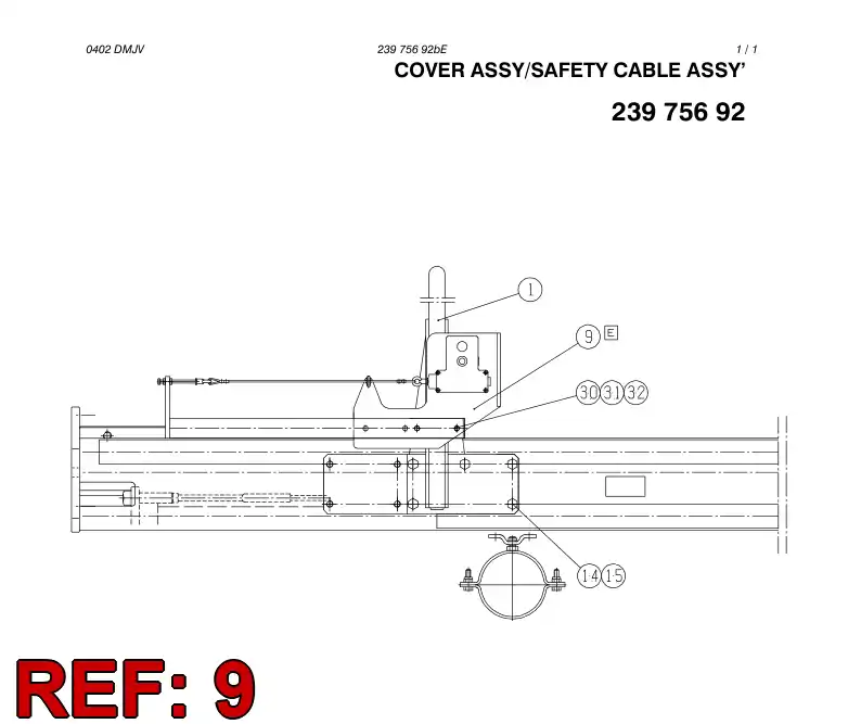 23930108 239 301 08 SAFTEY WIRE ASSY - Sandvik Technical Drawing