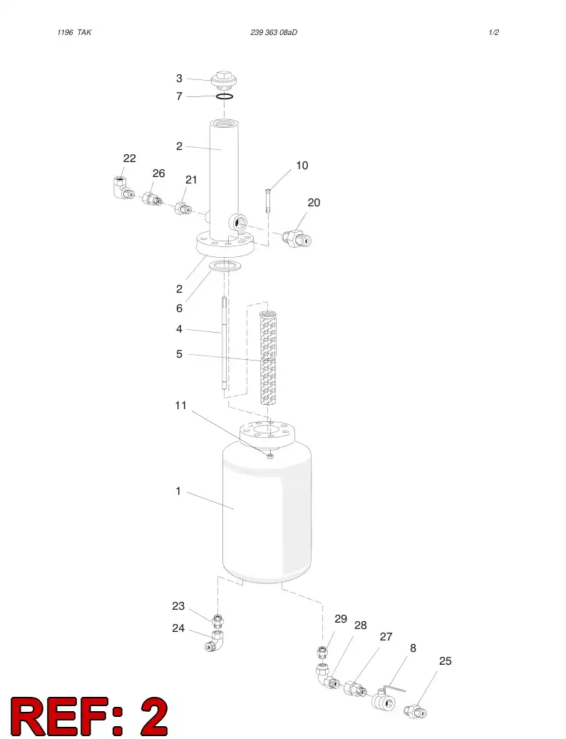 23931088 239 310 88 UPPER PIECE - Sandvik Technical Drawing