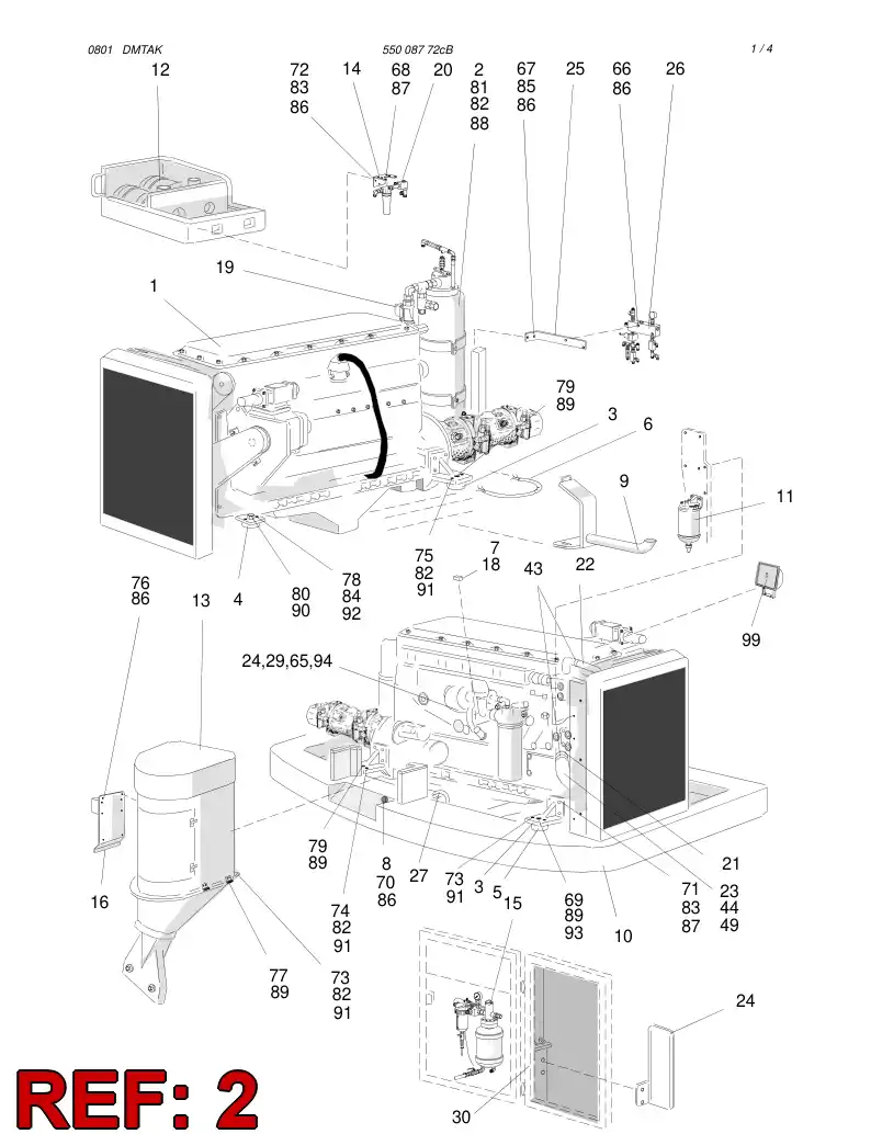 239321 239321 AIR/OILRECEIVER ASSY - Sandvik Technical Drawing