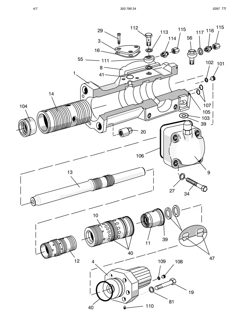 23932116dC 239 321 16dC AIR RECEIVER ASSY - Sandvik Technical Drawing