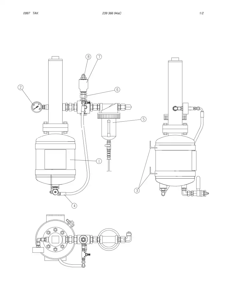 23936694a 239 366 94a CENTRAL OILER - Sandvik Technical Drawing