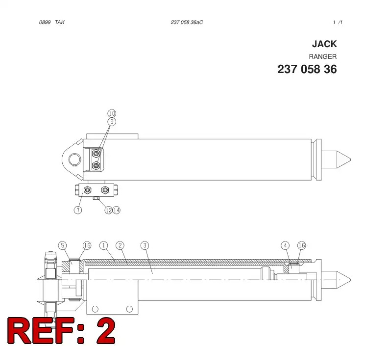 23940538 239 405 38 INNER TUBE - Sandvik Technical Drawing