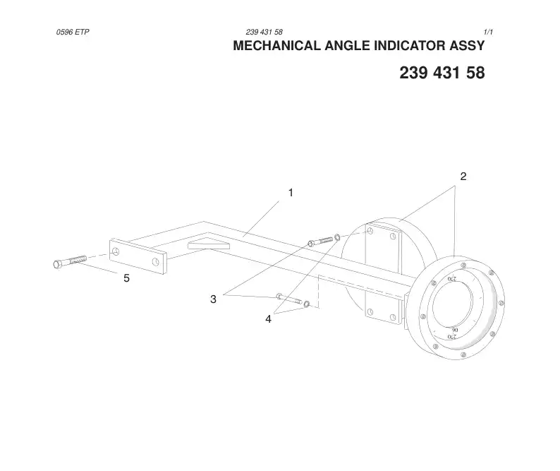 23943158 239 431 58 MEC. ANGLE INDICATOR ASSY - Sandvik Technical Drawing