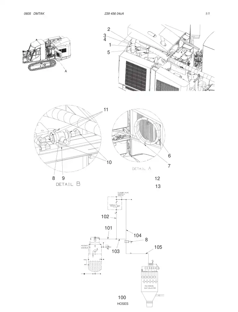 23945604cA 239 456 04cA DUST VACUUM CLEANER (CABIN) - Sandvik Technical Drawing