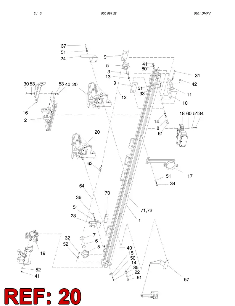 23946748 239 467 48 ROD CHANGER ASSY - Sandvik Technical Drawing