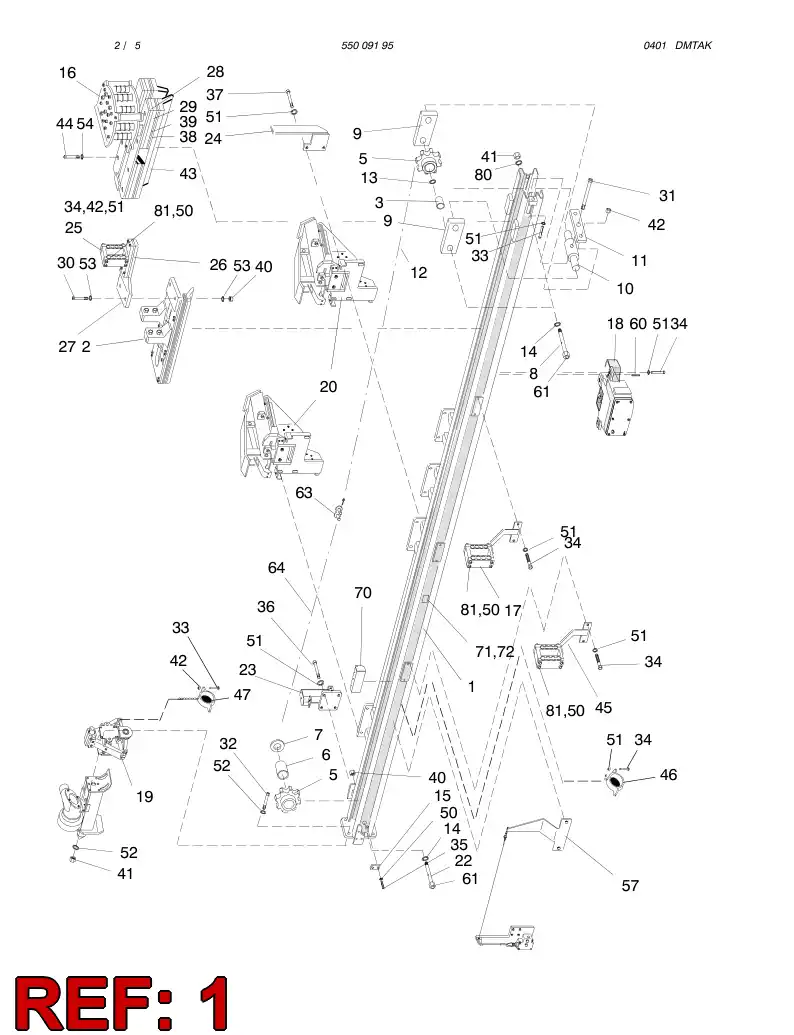 23966417 239 664 17 CHAIN FEED - Sandvik Technical Drawing