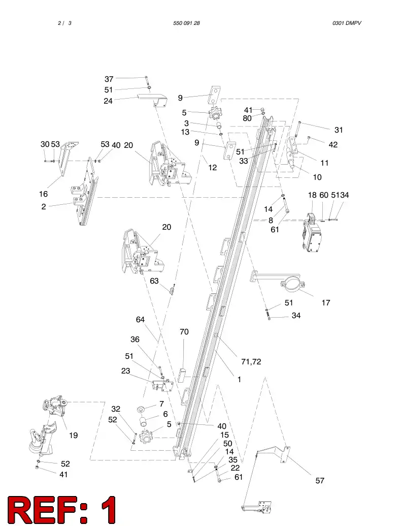 23966418 239 664 18 CHAIN FEED - Sandvik Technical Drawing