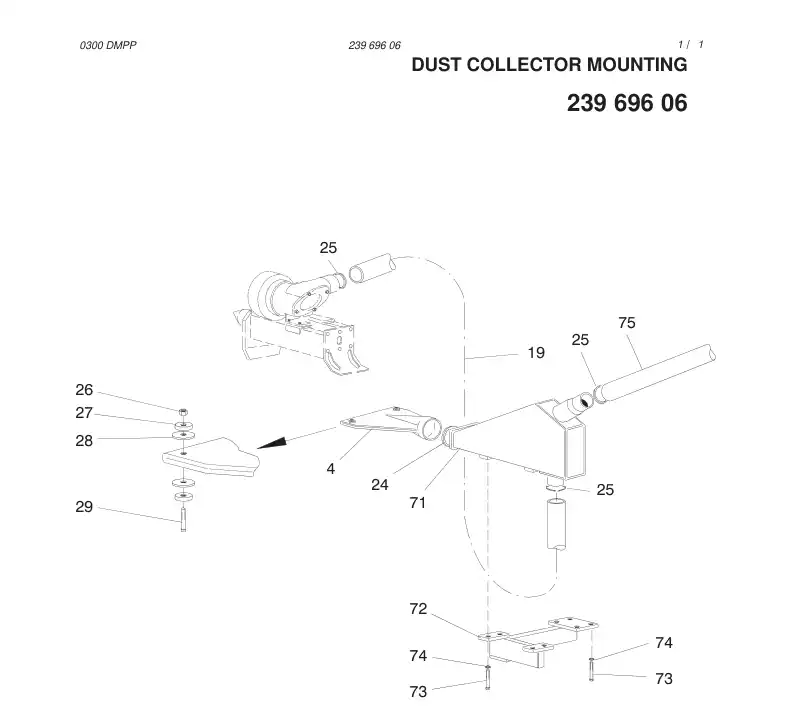 23969606 239 696 06 PRIMARY DUST COLLECTOR - Sandvik Technical Drawing