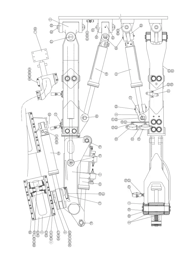 23979908lE 239 799 08lE BOOM ASSY - Sandvik Technical Drawing