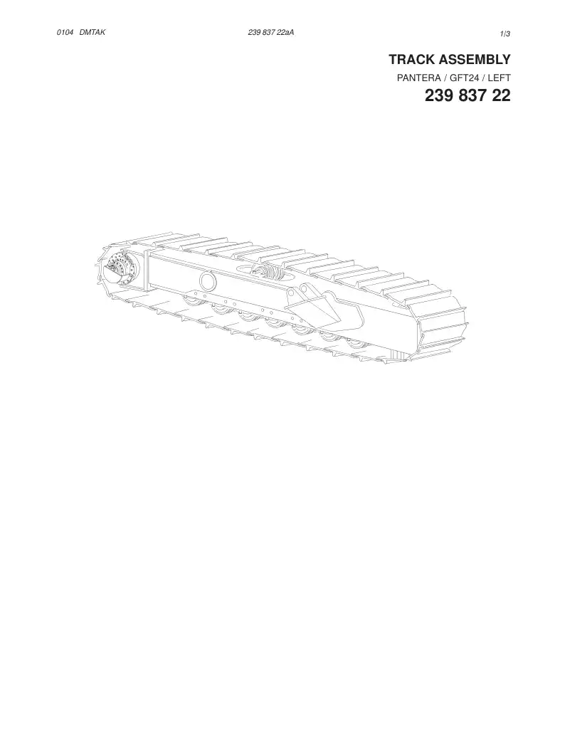 23983722aA 239 837 22aA TRACK ASSEMBLY L.H - Sandvik Technical Drawing