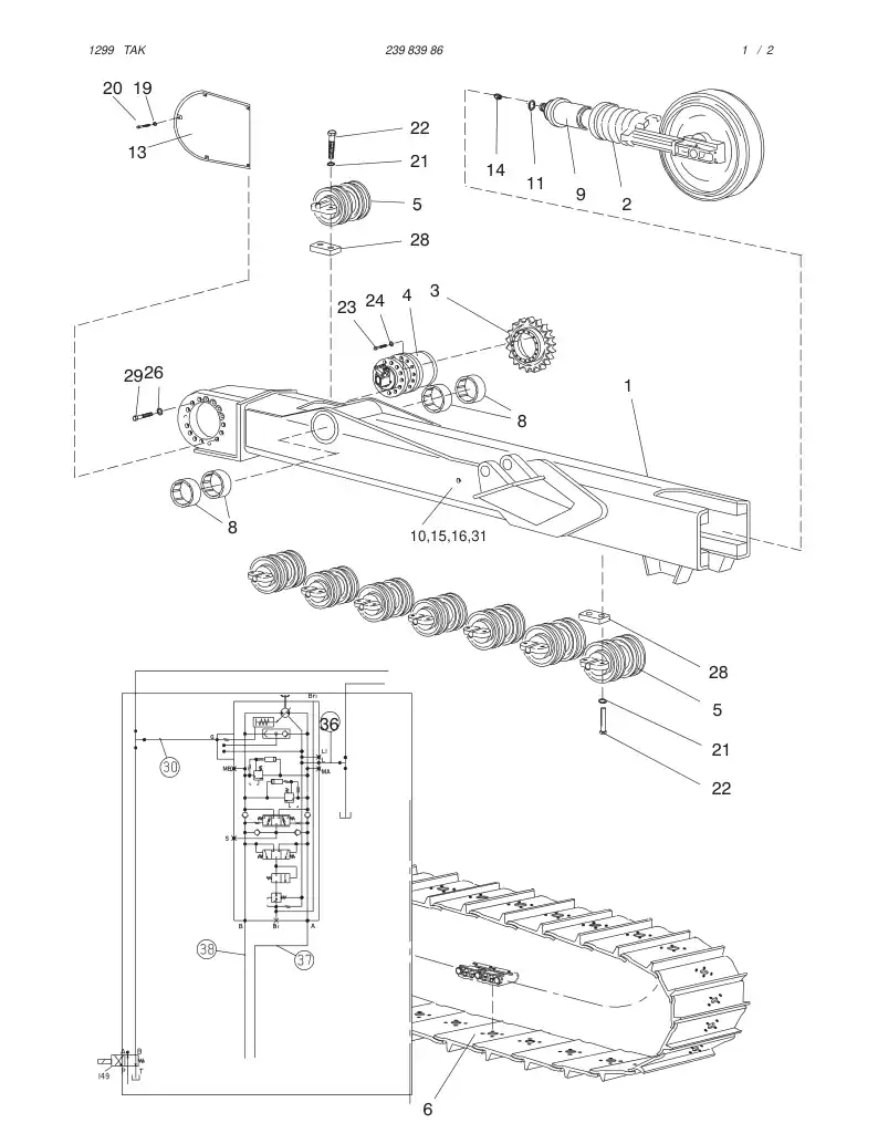 23983986dB 239 839 86dB GRAWLER, LEFT - Sandvik Technical Drawing