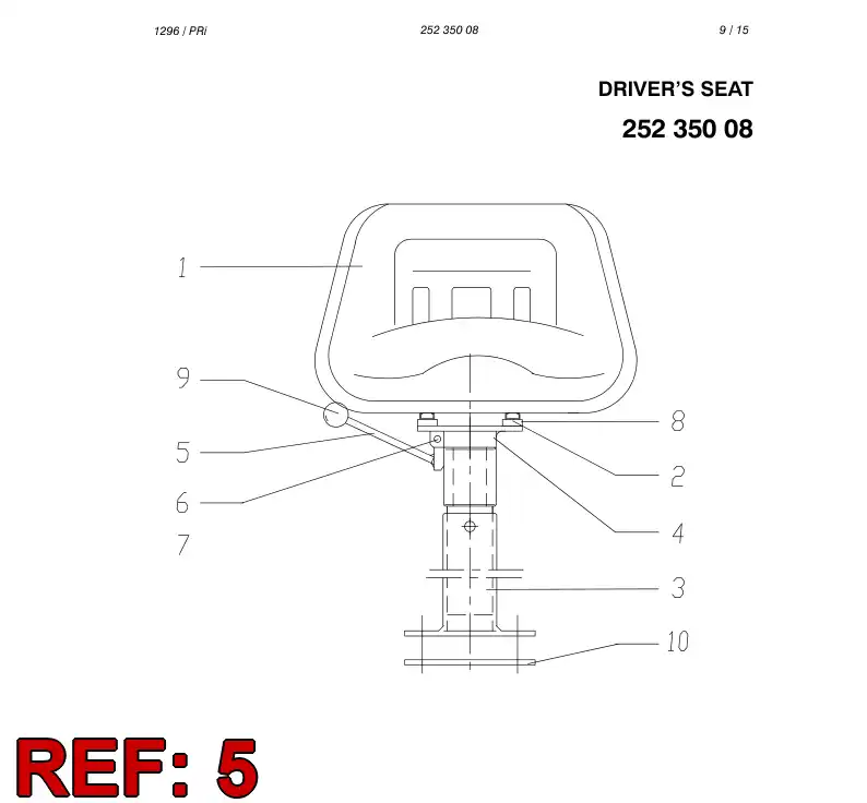 25235418 252 354 18 LEVER - Sandvik Technical Drawing