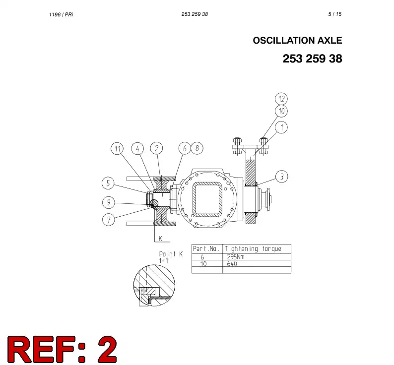 25281548 252 815 48 OSCILLATING PIN - Sandvik Technical Drawing