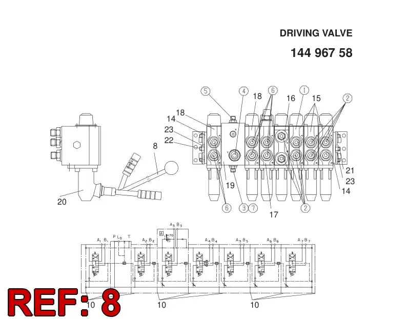 25526148 255 261 48 LEVER - Sandvik Technical Drawing