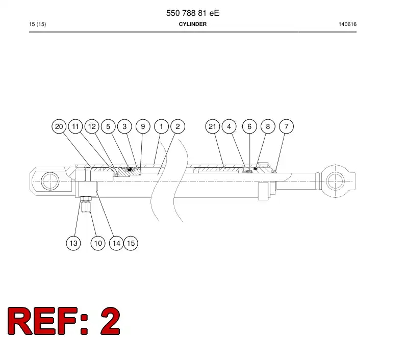 25712638 257 126 38 PISTON ROD - Sandvik Technical Drawing