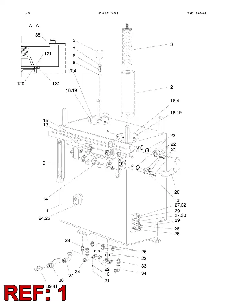 25811078 258 110 78 RECEIVER - Sandvik Technical Drawing