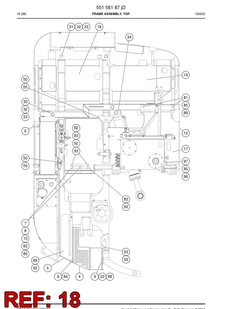 25814128g 258 141 28g BOTTOM PLATE RIGHT - Sandvik Technical Drawing