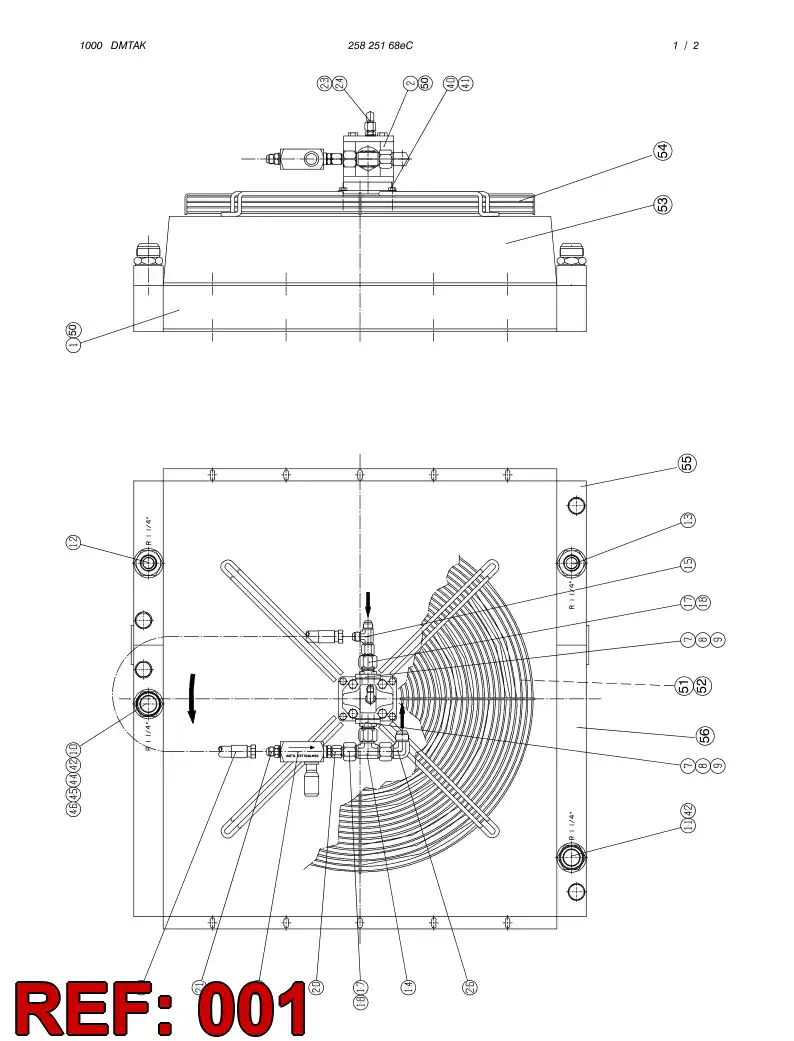 25815958 258 159 58 FUEL TANK - Sandvik Technical Drawing