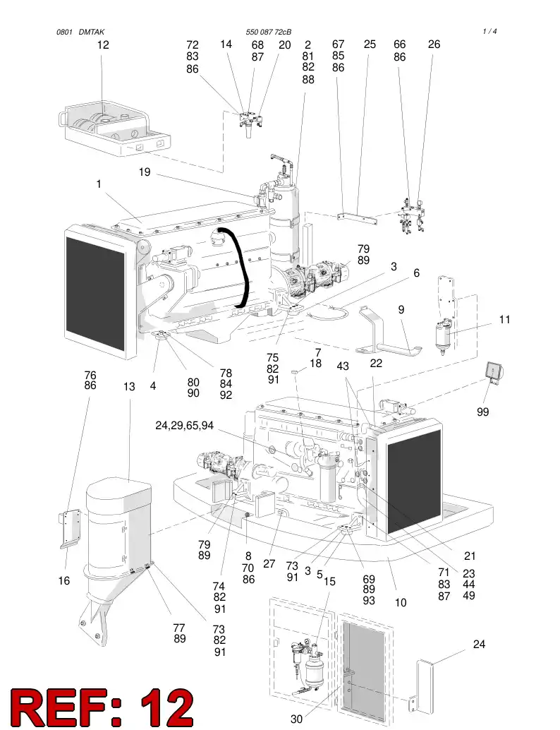 25817435 258 174 35 AIR FILTER ASSY - Sandvik Technical Drawing