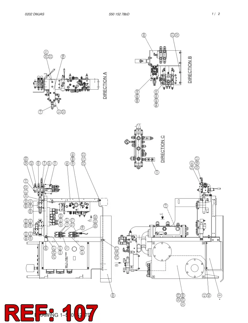 25817848 258 178 48 VALVE GROUP ASSY - Sandvik Technical Drawing