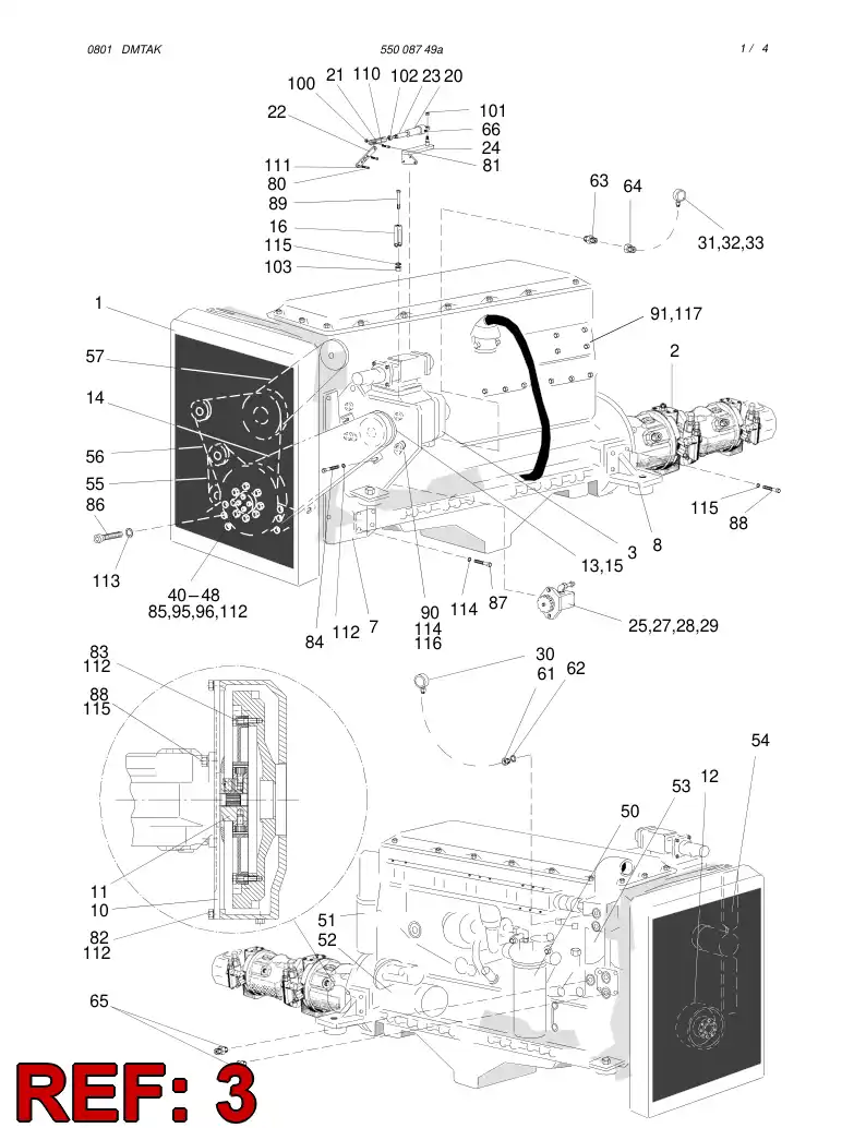25818318 258 183 18 COMPRESSOR ASSY - Sandvik Technical Drawing