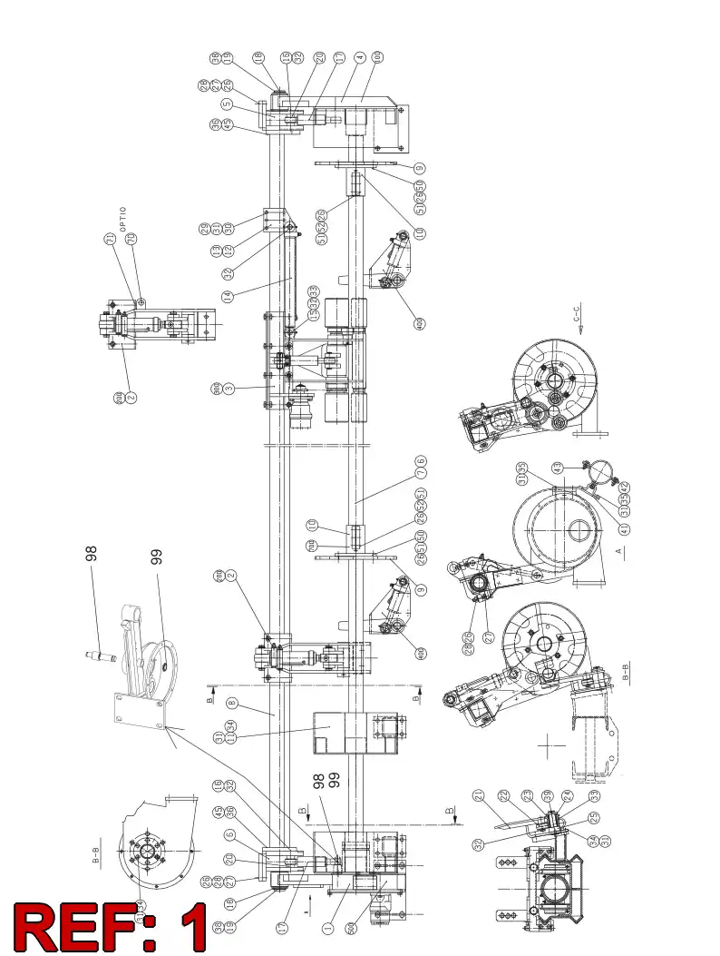 25821791 258 217 91 ROTATION MECHANISM - Sandvik Technical Drawing