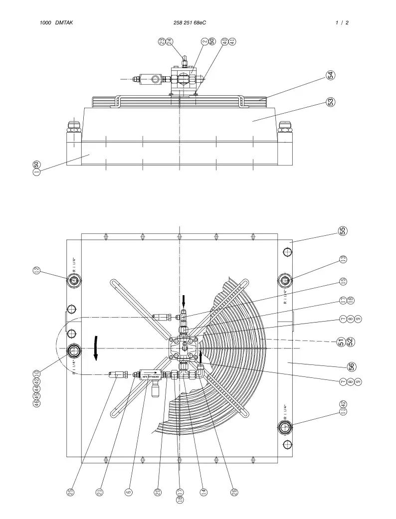 25825168eC 258 251 68eC RADIATOR - Sandvik Technical Drawing
