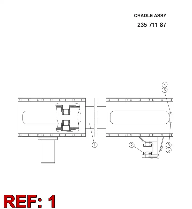 25825318 258 253 18 CRADLE - Sandvik Technical Drawing