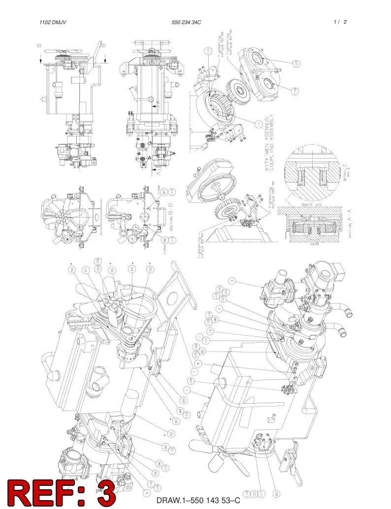 25827208 258 272 08 COMPRESSOR UNIT - Sandvik Technical Drawing