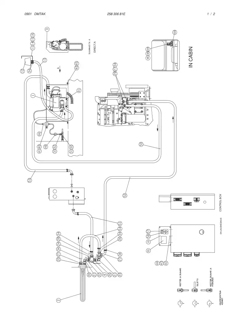 25830681E 258 306 81E WATER HEATER ASSEMBLY (RECEIVE - Sandvik Technical Drawing