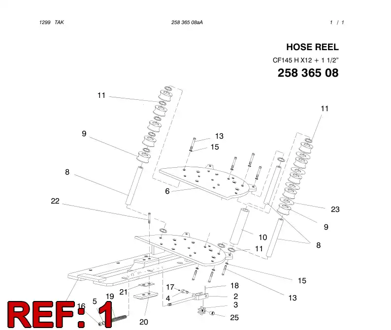 25836638 258 366 38 FRAME - Sandvik Technical Drawing