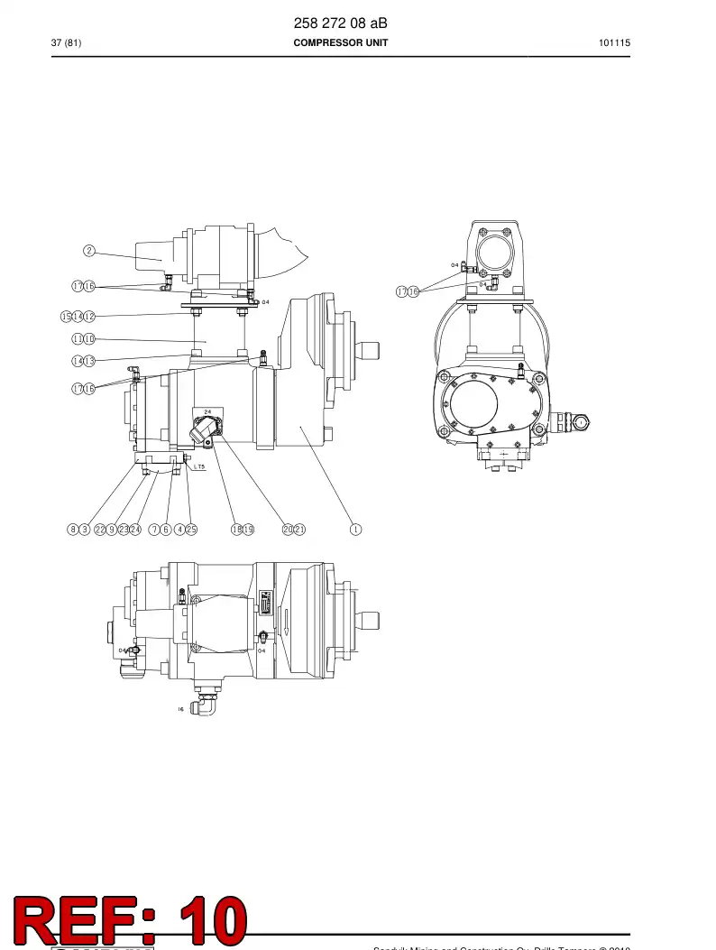 25838528a 258 385 28a Flange - Sandvik Technical Drawing