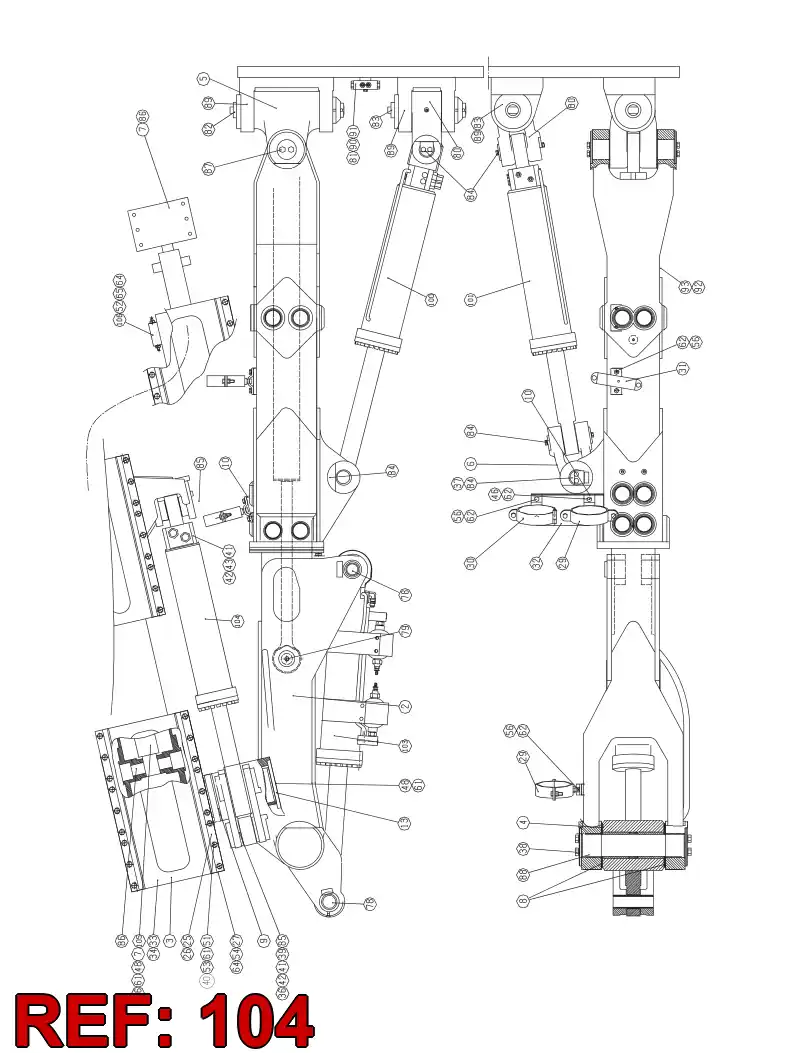 25850358 258 503 58 HYDR.CYLINDER - Sandvik Technical Drawing