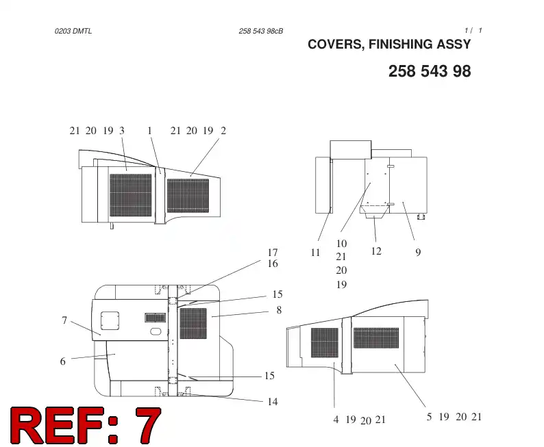 25855148 258 551 48 ROOF PRING, LEFT - Sandvik Technical Drawing