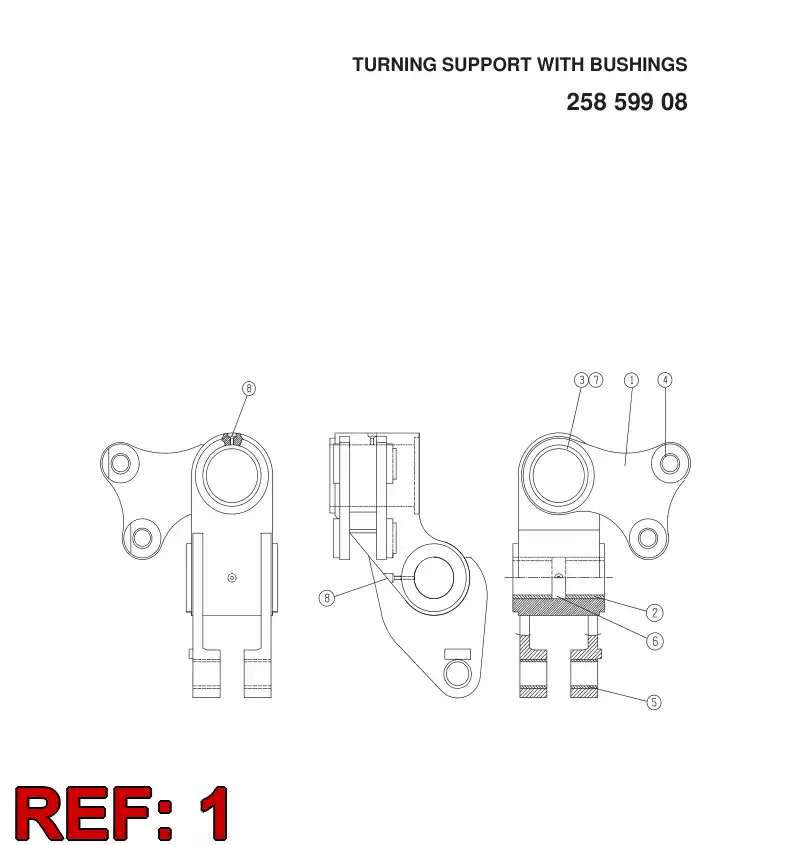 25858738 258 587 38 TURNING SUPPORT - Sandvik Technical Drawing