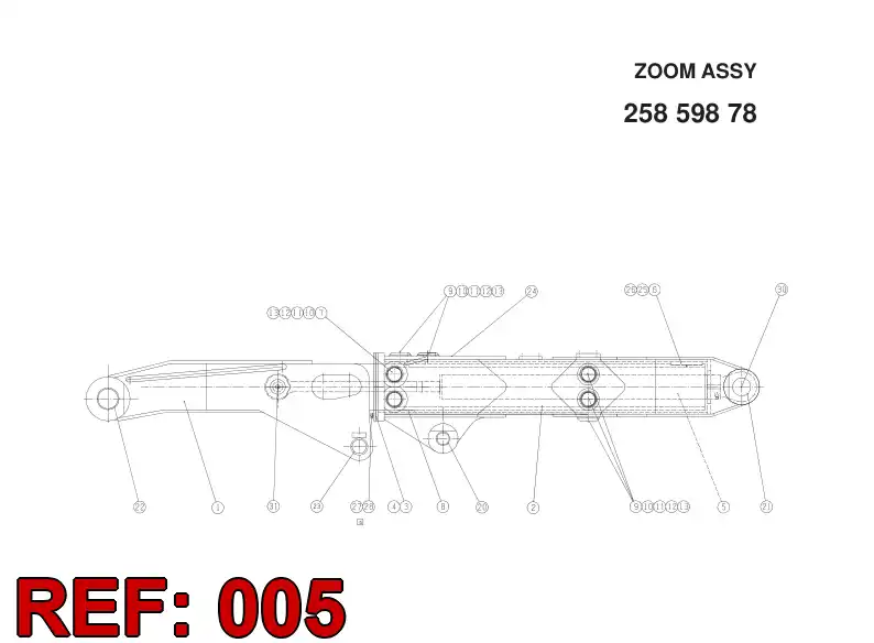 25861008 258 610 08 HYDRAULIC CYLINDER ASSY - Sandvik Technical Drawing