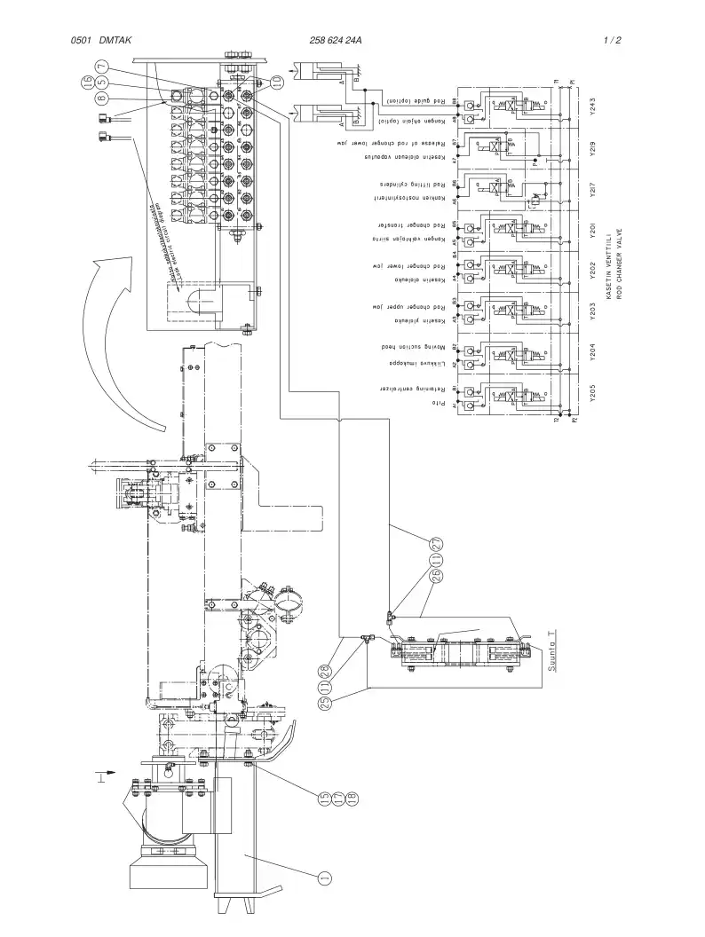 25862424A 258 624 24A MOVEABLE GUIDE MOUNTING - Sandvik Technical Drawing