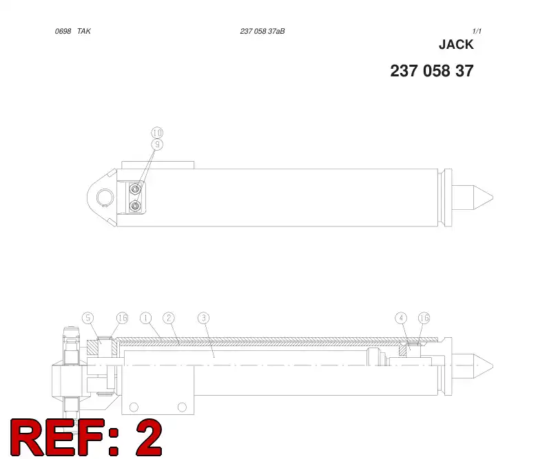 25866908 258 669 08 INNER TUBE - Sandvik Technical Drawing