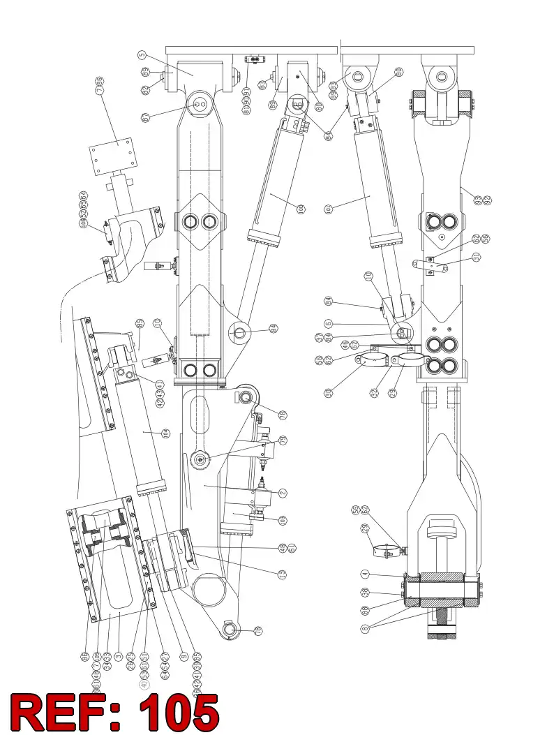 25867068 258 670 68 HYDR.CYL. 100/50 - Sandvik Technical Drawing