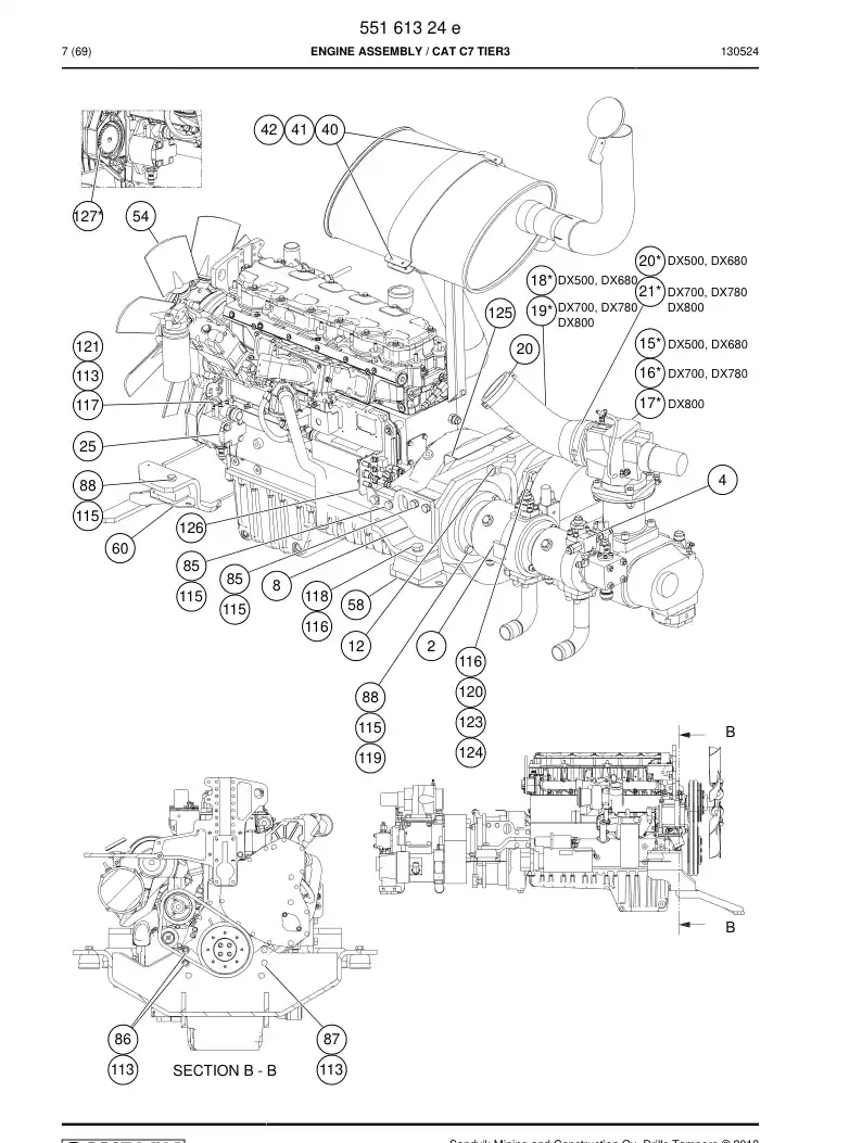 25872048b 258 720 48b COMPRESSOR UNIT - Sandvik Technical Drawing