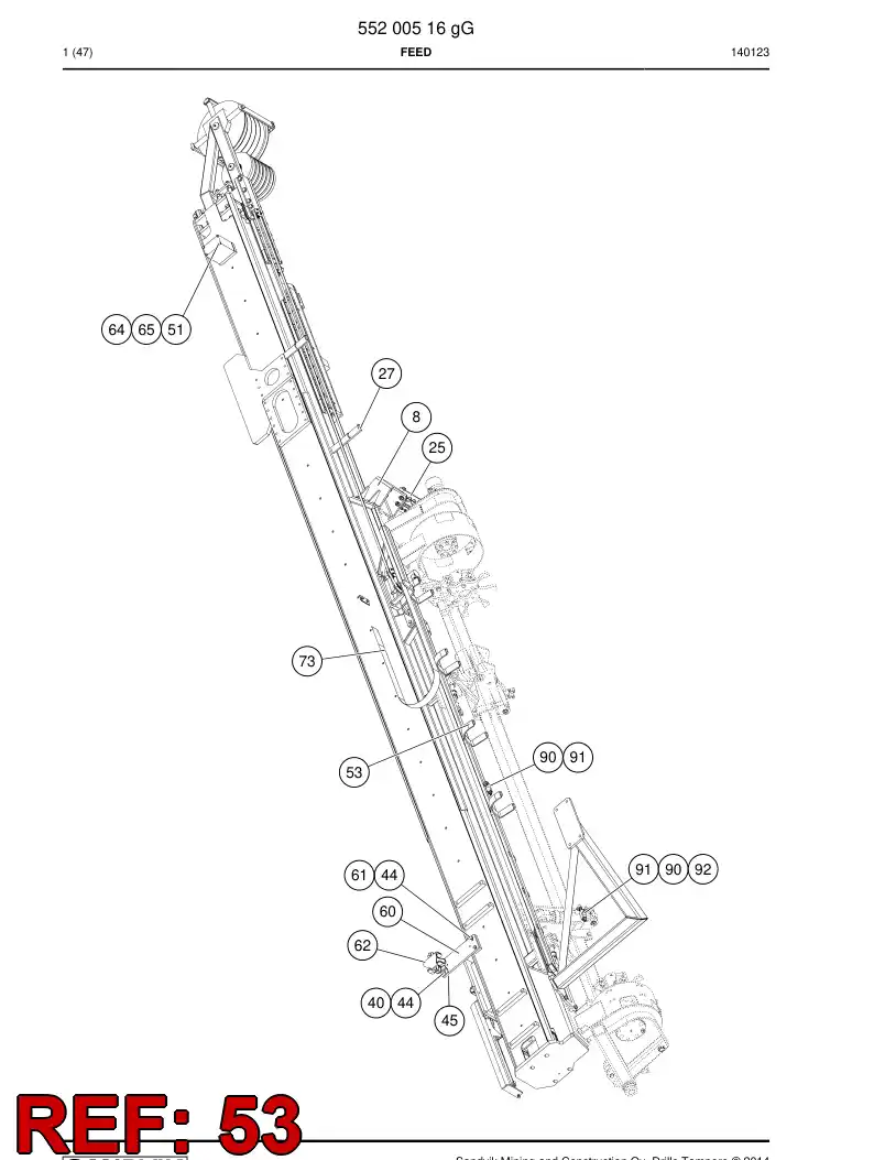 25874478c 258 744 78c Support, Hose - Sandvik Technical Drawing