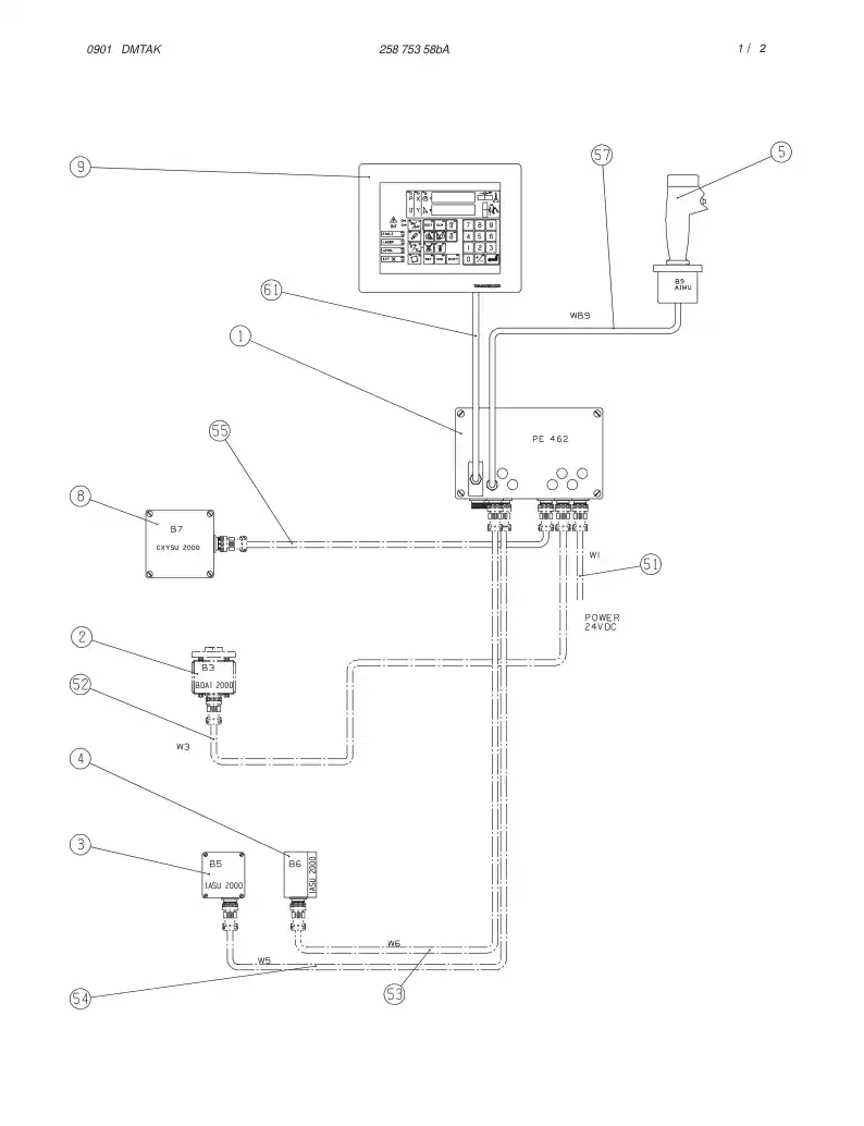 25875358bA 258 753 58bA INSTRUMENTATION SYSTEM TIM2300 - Sandvik Technical Drawing