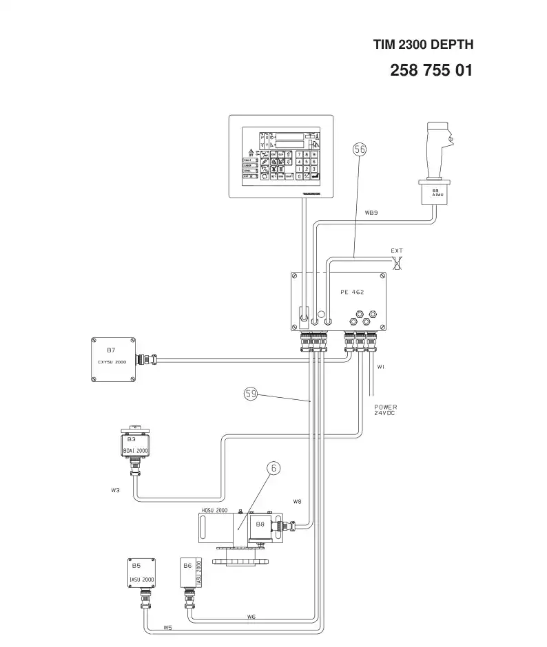 25875501aA 258 755 01aA TIM 2300 DEPTH - Sandvik Technical Drawing