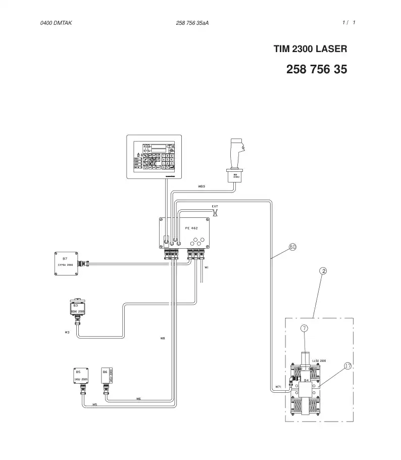 25875635aA 258 756 35aA TIM 2300 LASER - Sandvik Technical Drawing