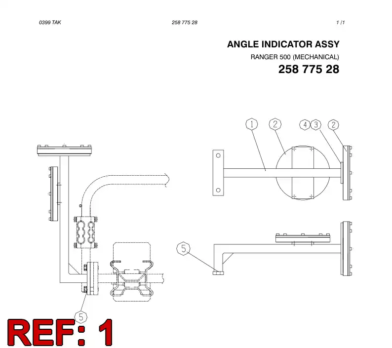 25877658 258 776 58 BRACKET - Sandvik Technical Drawing